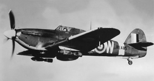 Kanadyjski Hurricane Mk. IIB należący do 402. Dywizjonu Myśliwskiego / Zdjęcie: RCAF