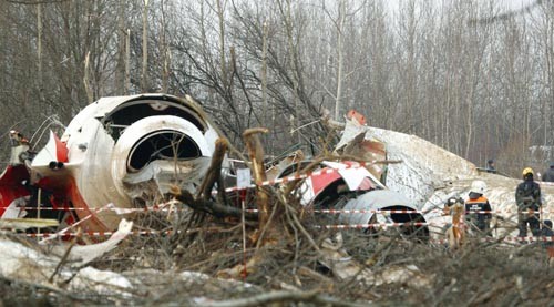 </span>Szczątki  polskiego Tu-154M, który rozbił się 10 kwietnia w pobliżu lotniska w  Smoleńsku, grzebiąc 96 osób