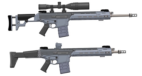 The Weapon Factory started construction of prototypes rifles MSBS-7.62 in the superb varieties (above, planned by Archer as the successor worn-SWD) and automatic (for rapid response units).  Fighting in the basic variant are to have the representatives of Torun course snipers (snipers school), which is to allow the placing on the target structure comments, arising from the experience of combat users of the Polish Army / Drawing: Weapons Factory