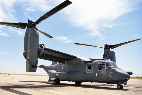Ostatni z 54 przemiennopłatów Bell Boeing CV-22B Osprey zamówionych dla AFSOC, po dostarczeniu do Cannon AFB w Nowym Meksyku, 22 maja 2021 / Zdjęcie: USAF – Senior Airman Marcel Williams