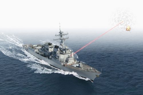 Pierwszym okrętem, który zostanie zintegrowany z laserem HELIOS będzie niszczyciel USS Preble typu Arleigh Burke / Ilustracja: Lockheed Martin