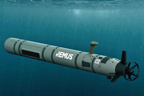 Podwodny pojazd bezzałogowy średniego zasięgu HII REMUS 620 / Ilustracja: HII