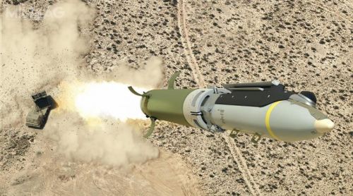 Pociski rakietowe GLSDB składają się z bomby GBU-39 SDB połączonej z silnikiem rakietowym pocisku M26 DPICM / Ilustracja: Saab