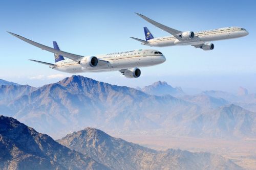 Boeingi 787 Dreamliner w barwach linii Saudia / Ilustracja: Boeing 