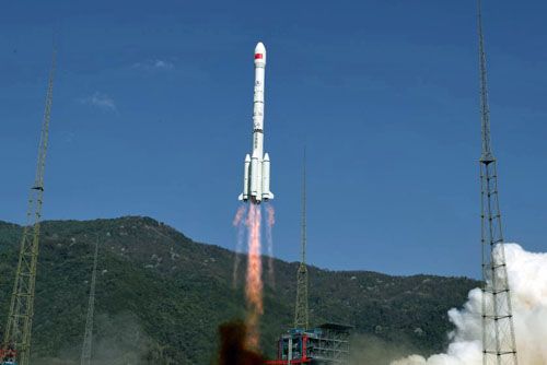 Rakieta nośna CZ-3B/G2 startuje z satelitą GF-13-02 z ośrodka kosmicznego Xichang, 17.03.2023, 16:33 czasu lokalnego / Zdjęcie: CAST