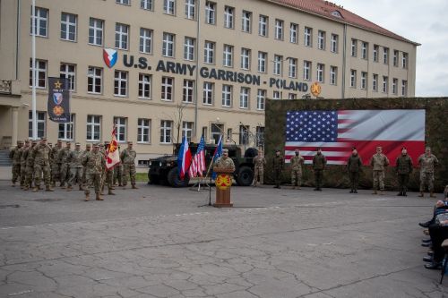 Zadaniem USAG-P będzie wsparcie infrastrukturalne dla żołnierzy amerykańskich stacjonujących w Polsce oraz kierowanie i zarządzenia wysuniętymi placówkami wojsk amerykańskich na terenie naszego kraju / Zdjęcie: MON