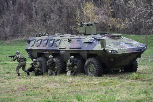 Serbowie w ramach modernizacji sił zbrojnych planują dalsze zakupy sprzętu produkowanego przez krajowy przemysł, w tym transporterów opancerzonych Lazar III / Zdjęcie: MO Serbii