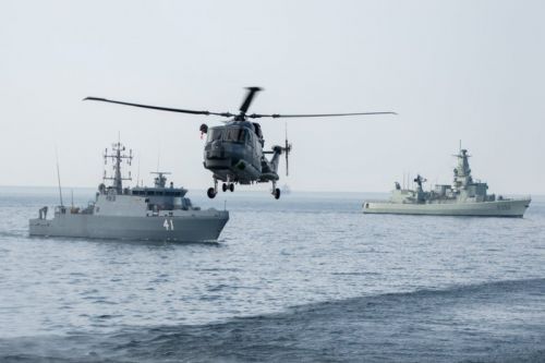 Wśród fińskich okrętów ćwiczących z sojusznikami znalazł się niszczyciel min FNS Purunpää typu Katanpää / Zdjęcie: SNMG1