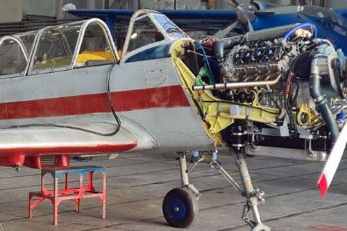 Silnik APD-500 zamontowany na samolocie testowym / Zdjęcie: SibNIA