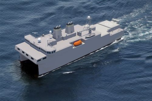 Okręty rozpoznawcze typu TAGOS-25 mają być większe i szybsze od 5 pozostających w służbie US Navy jednostek rozpoznania podwodnego / Ilustracja: Austal USA