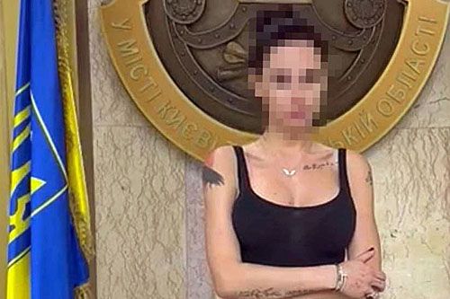 Kijowska blogerka Inna Czerniecka w czasie wystąpienia przed kamerą Służby Bezpieczeństwa Ukrainy / Zdjęcie: Twiter