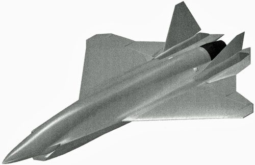 Planowany jest również samolot bezzałogowy na bazie Su-75. Powinien być on znacznie tańszy niż wersja załogowa / Ilustracja: FSIS