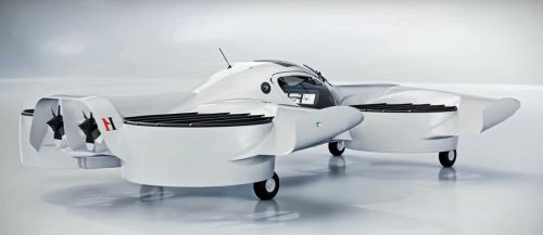 Tak ma wyglądać latający samochód eVTOL H1 w wersji produkcyjnej. Dobrze widoczne wentylatory nośne i napędowe / Zdjęcie: Doroni Aerospace