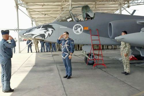 Uroczystość przekazania wojskom lotniczym Azerbejdżanu pierwszego zmodernizowanego przez TUSAŞ samolotu szturmowego Su-25 / Zdjęcie: MO Azerbejdzanu