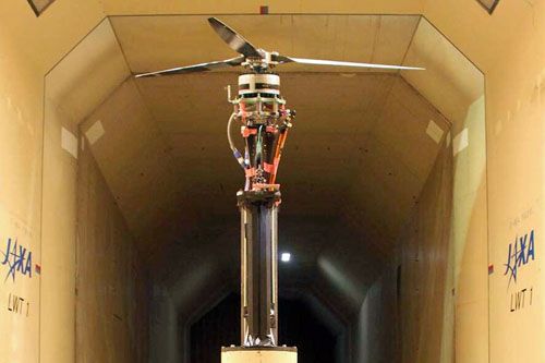 Wirnik samolotu eVTOL projektowanego przez SkyDrive w czasie badań w tunelu aerodynamicznym JAXA / Zdjęcie: SkyDrive