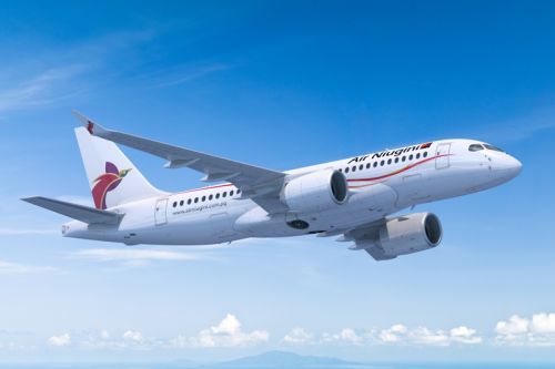 A220 Air Niugini będą obsługiwać połączenia krajowe i regionalne z Port Moresby, w tym do nowych dla linii lotnisk w regionie Azji i Pacyfiku, wspierając rozwój handlu i turystyki w Papui-Nowej Gwinei / Ilustracja: Airbus 