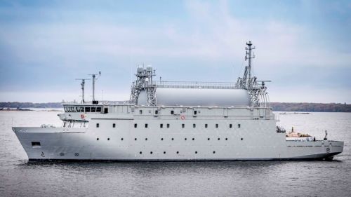 Oba okręty rozpoznania elektronicznego powinny zostać przekazane Marynarce Wojennej w 2027 / Zdjęcie: Agencja Uzbrojenia MON