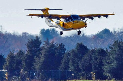 Dwumiejscowy demonstrator technologii samolotu hybrydowo-elektrycznego STOL EL-2 Goldfinch w pierwszym locie / Zdjęcie: Electra.aero