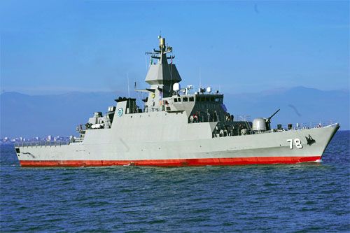 Lekka irańska fregata IRINS Deylaman / Zdjęcie: IRNA