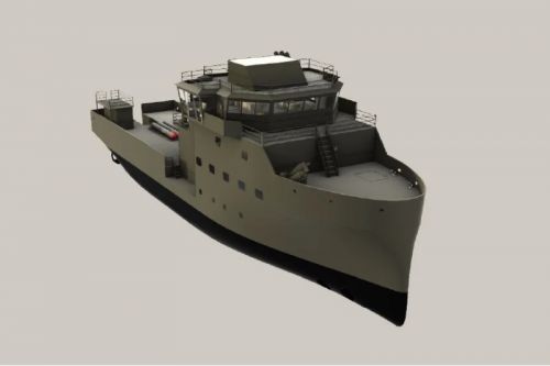 Zamówione przez Szwedów tzw, okręty robocze znajdą zastosowanie w zakresie odzyskiwania torped, logistyki, prac podwodnych i wsparcia nurków / Ilustracja: Saltech