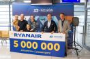 5 mln pasażerów Ryanaira w Jasionce