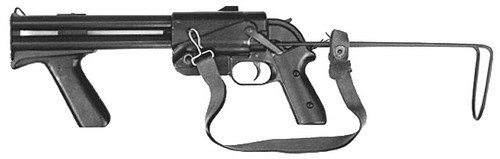 Strzelba kalibru 12 Winchester Liberator Mk III, z przednim chwytem pistoletowym i wysuwaną metalową kolbą. Długość broni ze złożoną kolbą 470 mm, masa 3,18 kg. Przynajmniej jeden egzemplarz trafił do Wietnamu na nieoficjalne próby /Zdjęcie: archiwum Adama Góreckiego