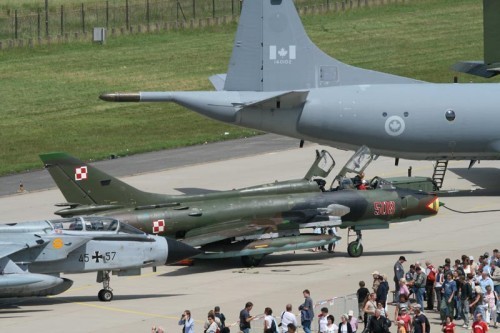 Su-22UM3K na uroczystościach w bazie Geilenkirchen z okazji 25-lecia wspólnej NATO-wskiej jednostki samolotów AWACS. Od zeszłego roku także Polska partycypuje w tym programie