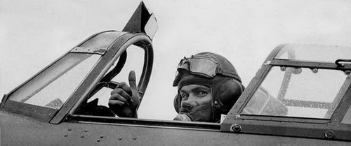 Kanadyjski pilot na swoim samolocie / Zdjęcie: RCAF