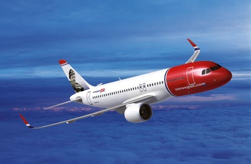 Zamówienie 100 egzemplarzy A320neo z opcją na 50 kolejnych przez nowego  klienta - Norwegian - to wielki sukces europejskiego konsorcjum.  Dotychczas flota skandynawskiego przewoźnika składała się wyłącznie z  samolotów amerykańskich / Zdjęcie: Airbus