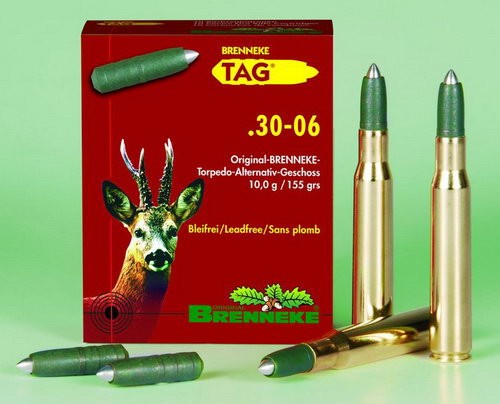 Niemiecka Brenneke rozszerzyła w 2012 ofertę o nabojów z pociskiem TAG o amunicję .308 Win. (10 g) i 8 mm x 57 JS (11,3 g) / Zdjęcie: Brenneke