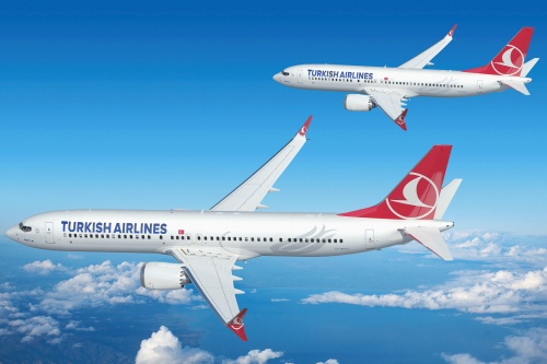 Samoloty 737 MAX 8 / 9 w barwach Turkish Airlines / Rysunek: Boeing 