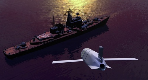 LRASM jest proponowany jako następca Harpoonów. Ma umożliwić atakowanie obiektów na dalekich dystansach, bez potrzeby znajomości ich dokładnego położenia. Zasięg pocisku zapewni amerykańskiej marynarce przewagę w walce morskiej, bez możliwości odpowiedzi przeciwnika / Rysunek: DARPA