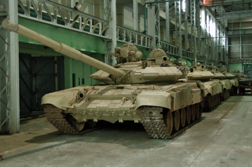 Czołgi T-90S zmontowane w Avadi / Zdjęcie: HVF