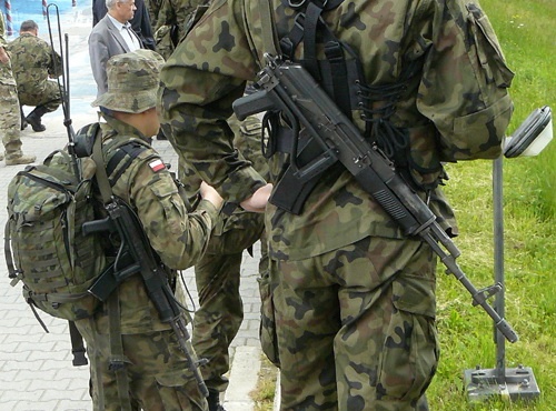 Do tej pory najliczniej spotykaną w polskich Siłach Zbrojnych odmianą karabinka Beryl jest najstarsza wersja wz. 96A ze składaną kolbą i pozbawionym szyn łożem. Niestety, tylko ona nadaje się dla skoczków spadochronowych, jak widocznych na zdjęciu żołnierzy z 6. Brygady Powietrznodesantowej / Zdjęcie: Remigiusz Wilk