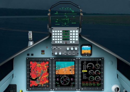 Awionika L-39NG ma umożliwiać wykonywanie lotów w okularowych wzmacniaczach obrazu i prowadzenie wirtualnego szkolenia / Rysunki: Aero Vodochody