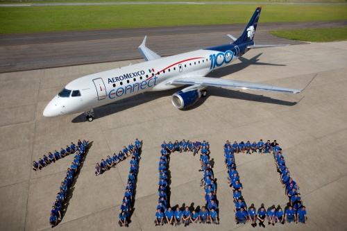 1100. E-Jet, Embraer 190, trafił do linii Aeromexico / Zdjęcie: Embraer
