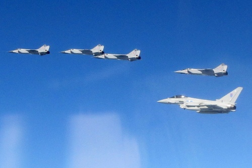 W skład formacji przechwyconej przez brytyjskie Typhoony wchodziły m. in. 4 myśliwce MiG-31 …