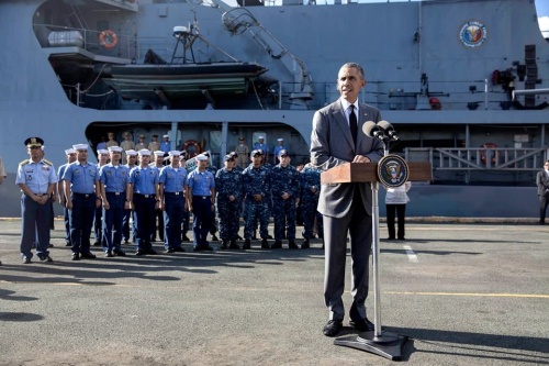 Deklaracja prezydenta Baracka Obamy padła podczas wizyty na fregacie BRP Gregorio del Pilar / Zdjęcie: Biały Dom