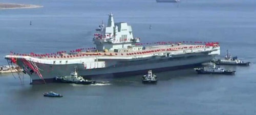Teraz chiński okręt czeka doposażenie i próby morskie. Ma wejść do służby w 2020, prawdopodobnie jako Shandong (prowincja we wschodnich Chinach)