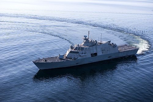 USS Sioux City podczas testów odbiorczych / Zdjęcie: Team Freedom, Lockheed Martin