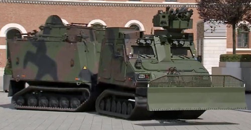 Dwuczłonowy transporter gąsienicowy BAE Systems Hägglunds BvS10 Mk IIB AUT, także z modułem WS4 Panther / Zdjęcie: MO Austrii