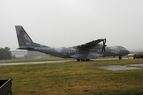 Samolot transportowy CASA C-295M (nr takt. 025) wykonał lot o statusie Hospital w ramach Akcji Serce / Zdjęcie: kpt. Maciej Nojek, 8. Baza Lotnictwa Transportowego