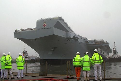 HMS Prince of Wales po wodowaniu / Zdjęcie: BAE Systems