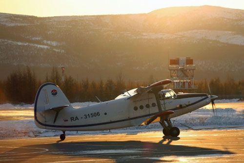 Pierwszy przeznaczony dla linii Awiacja Kołymy samolot TWS-2MS po wylądowaniu lotnisku Sokoł w Magadanie, 7 grudnia 2019 / Zdjęcie: MagadanMedia