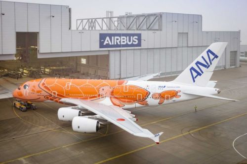 Trzeci i ostatni A380 przeznaczony dla ANA, także w unikatowym malowaniu / Zdjęcie: Airbus
