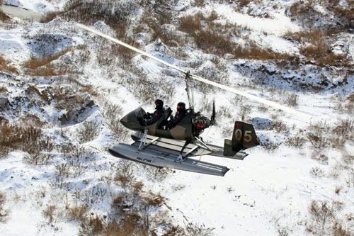 Wiatrakowiec Hunting Eagle w czasie testów w warunkach zimowych / Zdjęcie: Shaanxi BaoJi Special Vehicles Manufacturing