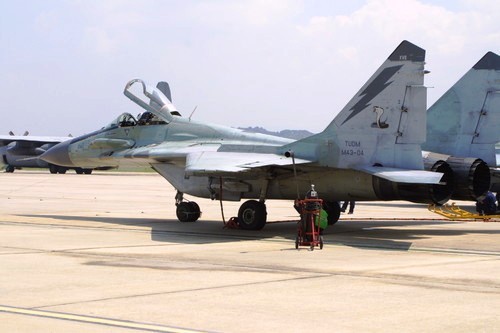 Malezja będzie wykorzystywać 16 swoich MiG-ów 29 (dwa inne zostały utracone w wypadkach lotniczych w 1998 i 2005) jedynie do końca 2010 / Zdjęcie: TUDM