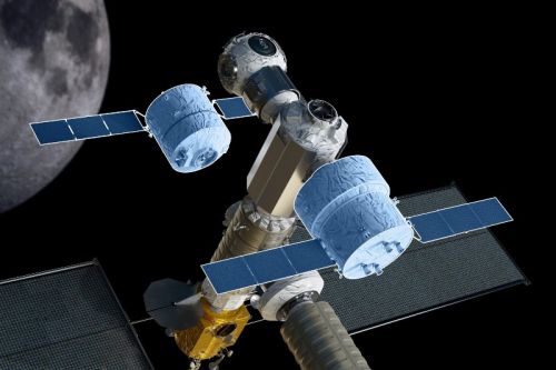 CLTV Moon Cruiser można wynieść w kosmos rakietą Ariane 6 i może on dostarczyć do stacji Gateway moduł o masie ponad 4,5 t. Europejska Agencja Kosmiczna ESA mogłaby dysponować CLTV w drugiej połowie bieżącej dekady / Ilustracja: Airbus