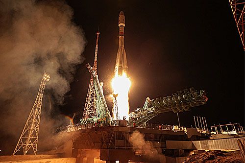 Start rakiety nośnej Sojuz-2.1b z satelitą transportowym Progriess M-UM z kosmodromu Bajkonur, 24 listopada 2021, 16:06:35 czasu moskiewskiego / Zdjęcie: Roskosmos