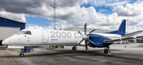 Pierwszy Saab 2000 Cargo ma być gotowy w 1. kw. br. Plan zakłada uzyskanie Certyfikatów Typu EASA i FAA do końca marca 2022 / Zdjęcie: TAM
